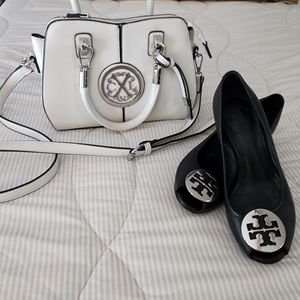 Tory Burch Black Wedge + CLX Crossbody